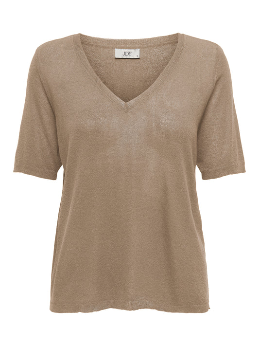 JDYKAYA LUREX S/S V-NECK PULLOVER KNT