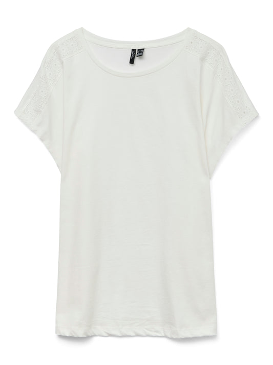 VMCEMILY SS LACE TAPE TOP JRS GA NOO CUR