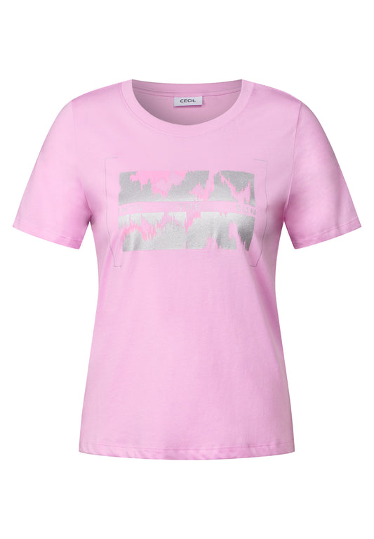 T-Shirt mit Folienprint