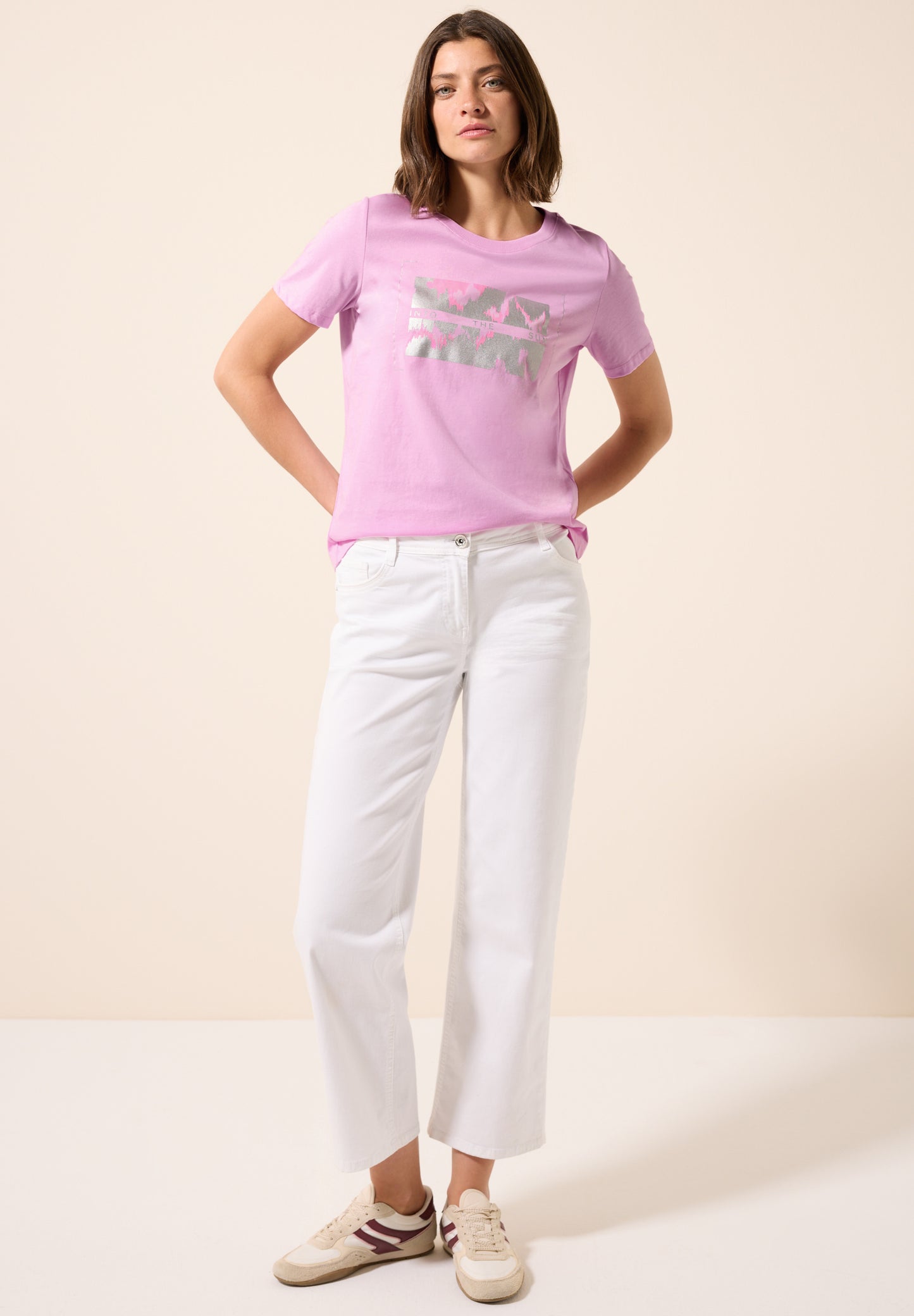 T-Shirt mit Folienprint