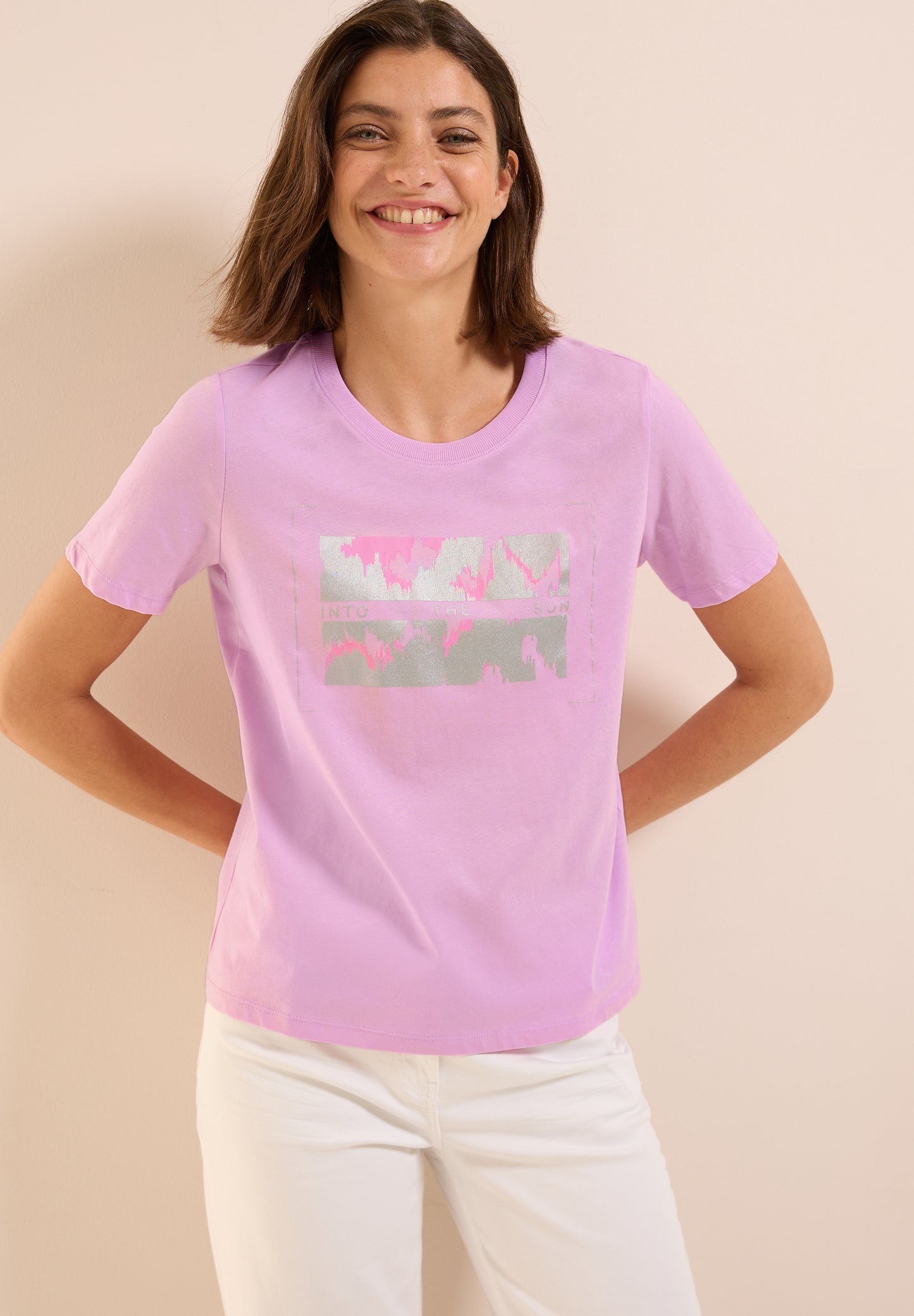 T-Shirt mit Folienprint