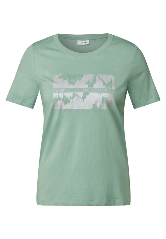 T-Shirt mit Folienprint