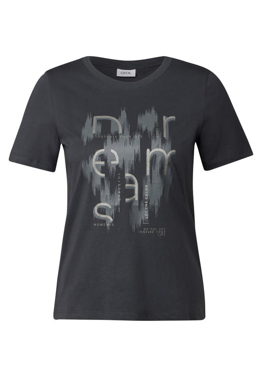 T-Shirt mit Folienprint