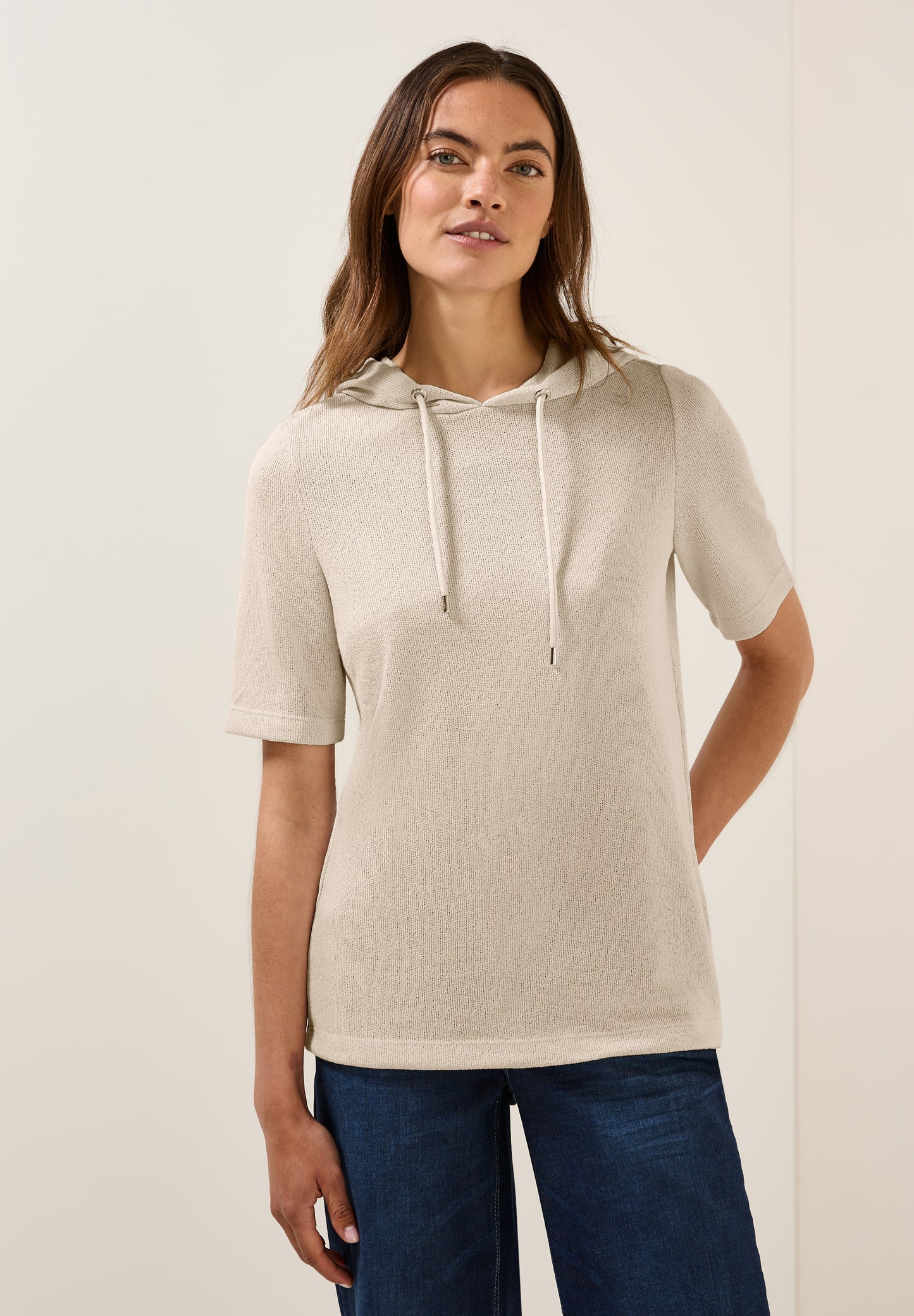 Crepe Hoodie-Shirt