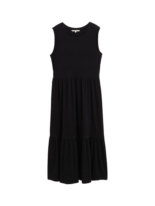 Midi-Kleid mit Rippstruktur