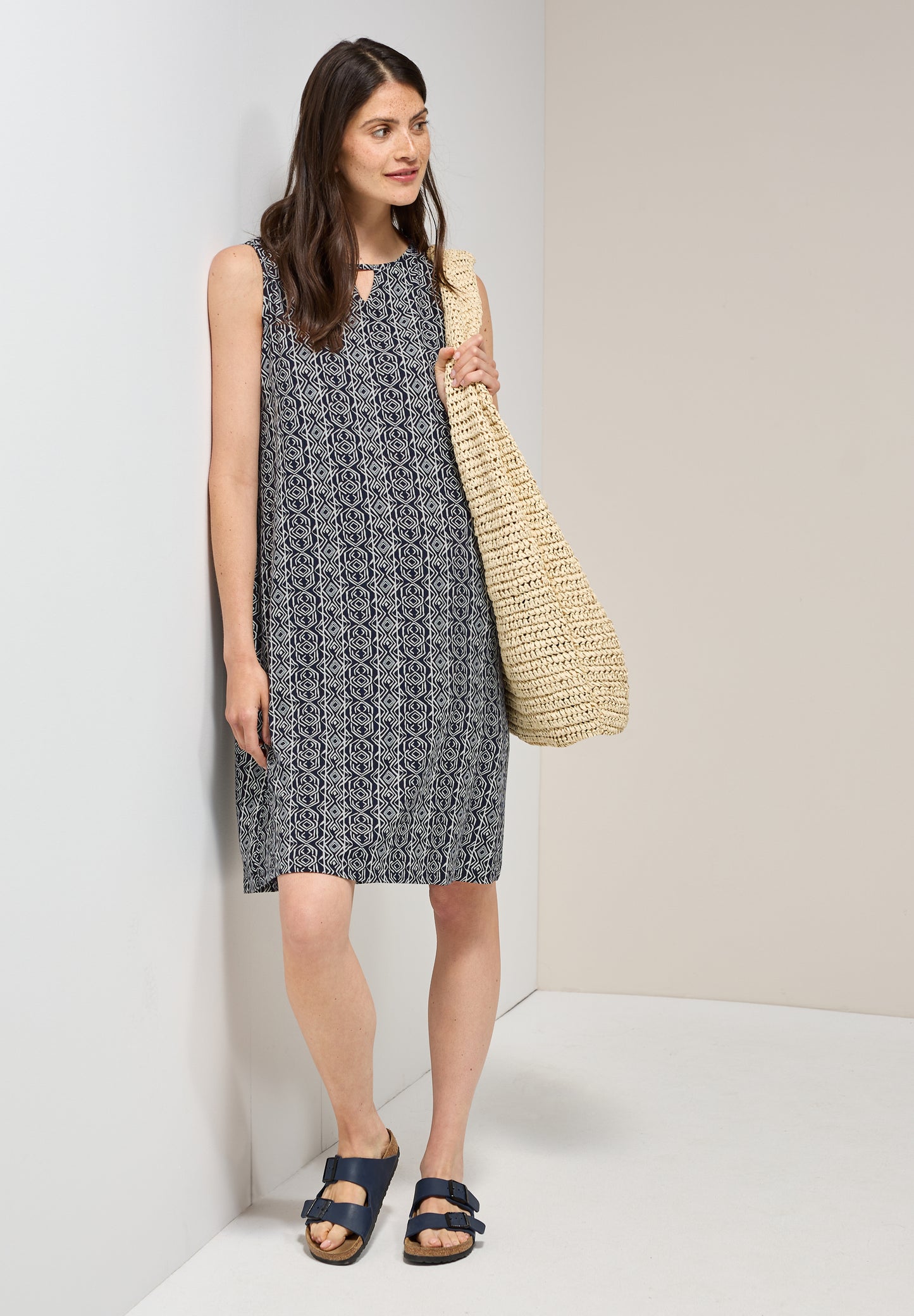 Gemustertes Jersey-Kleid