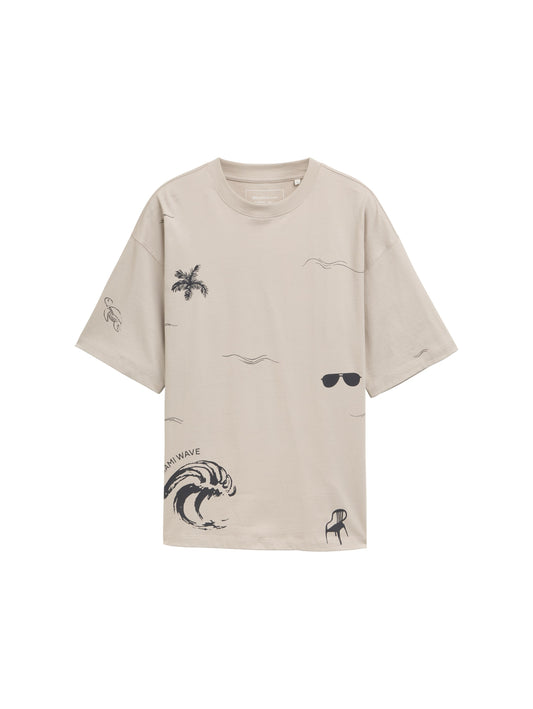 Oversized T-Shirt mit Muster