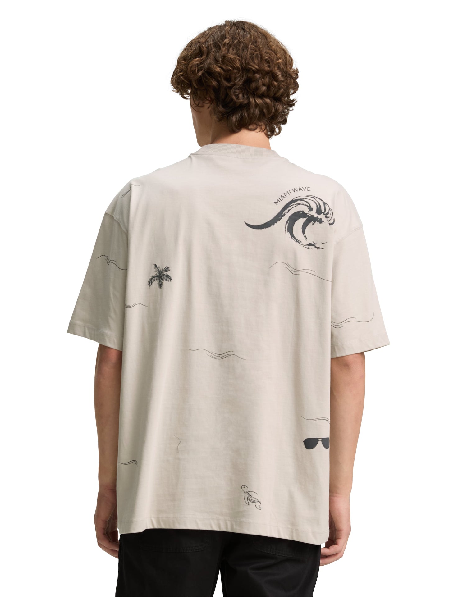 Oversized T-Shirt mit Muster