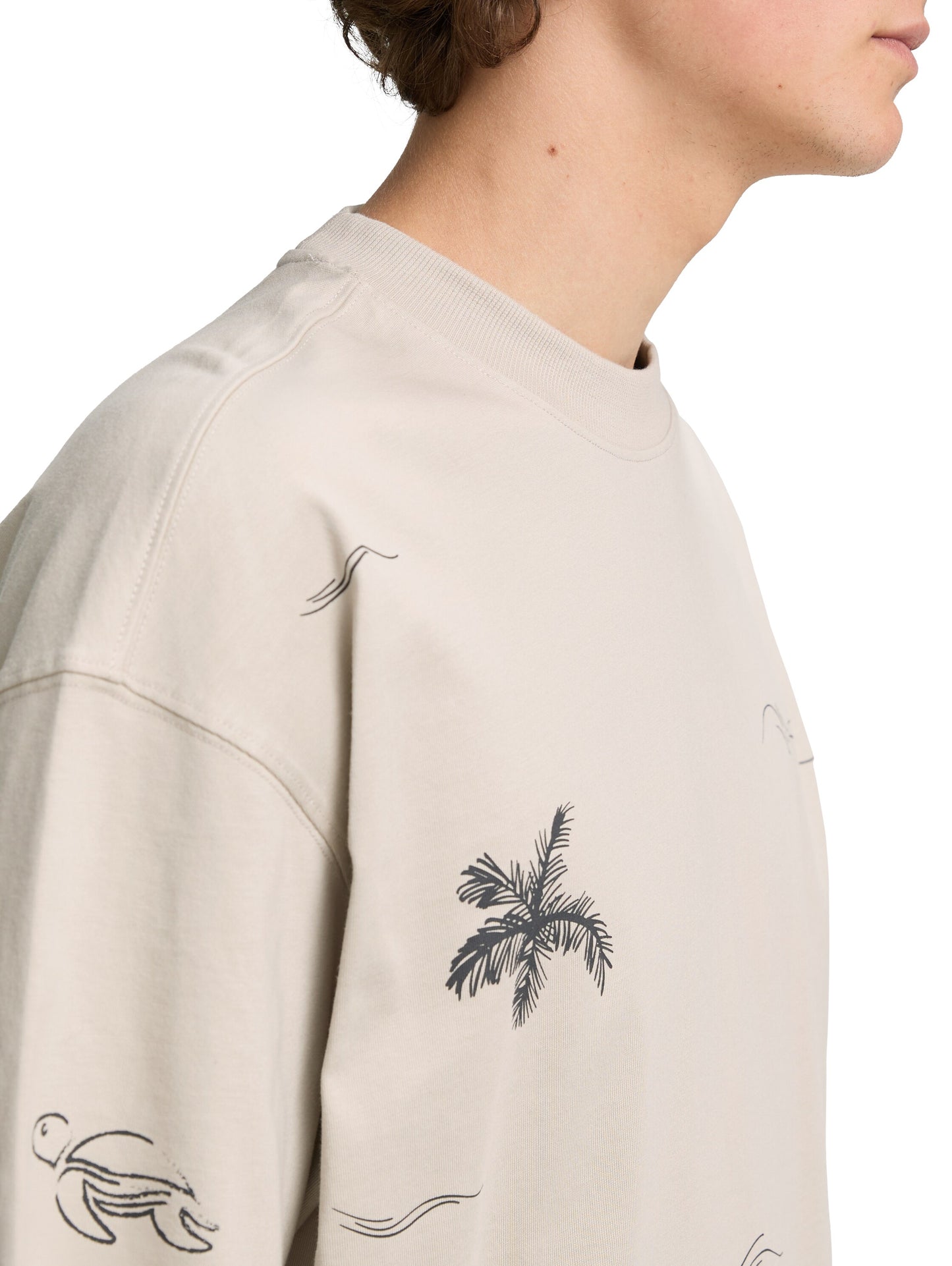 Oversized T-Shirt mit Muster