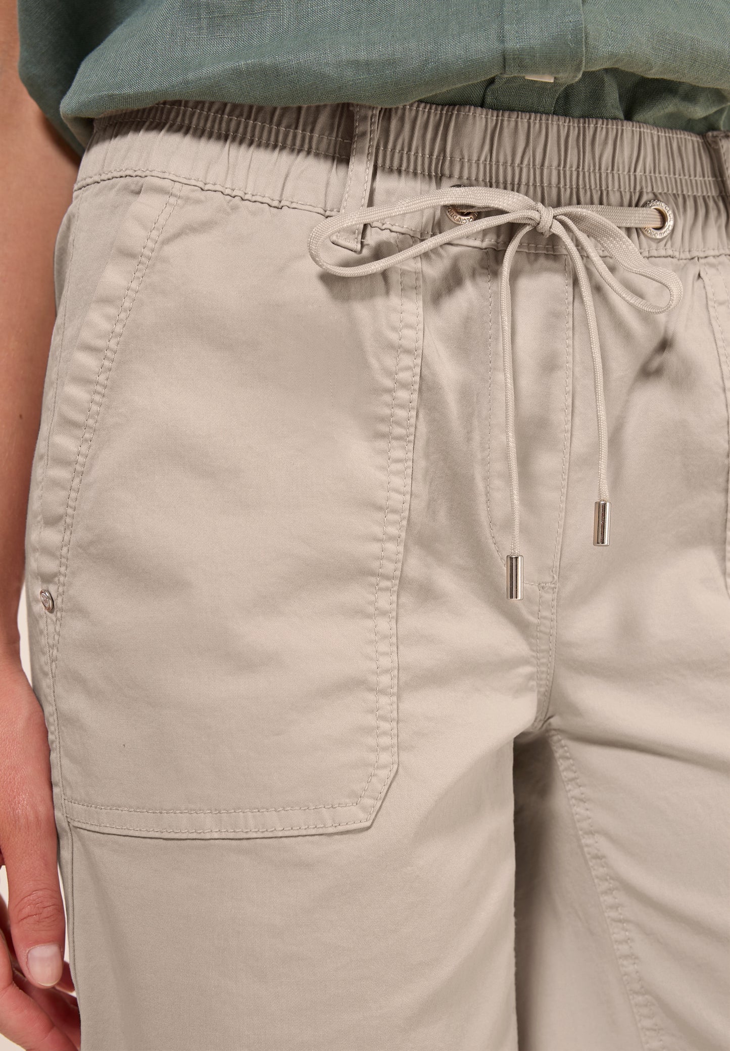 Twill Shorts im Washed-Look