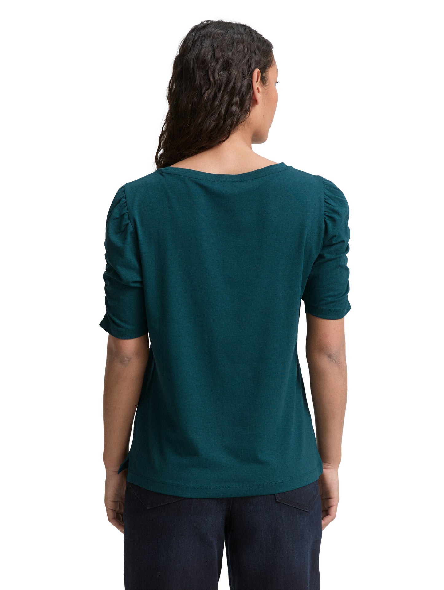 T-Shirt mit Raffärmeln