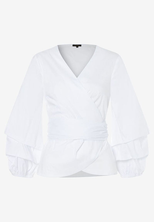 Wickelbluse  weiß  Sommer-Kollektion