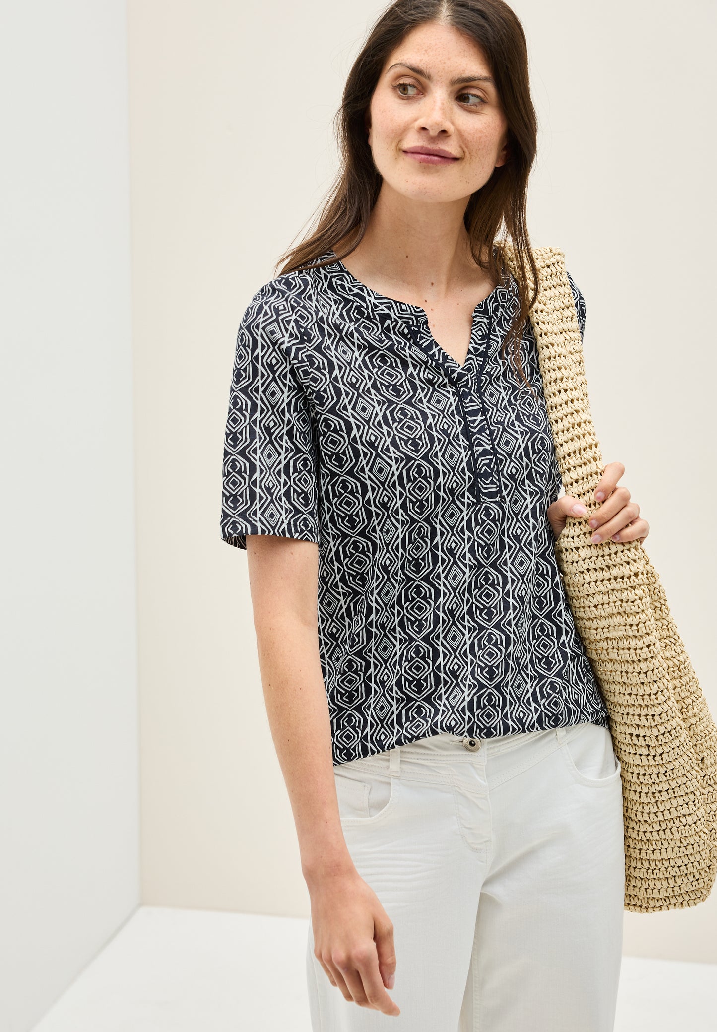 Shirt im Tunika-Look