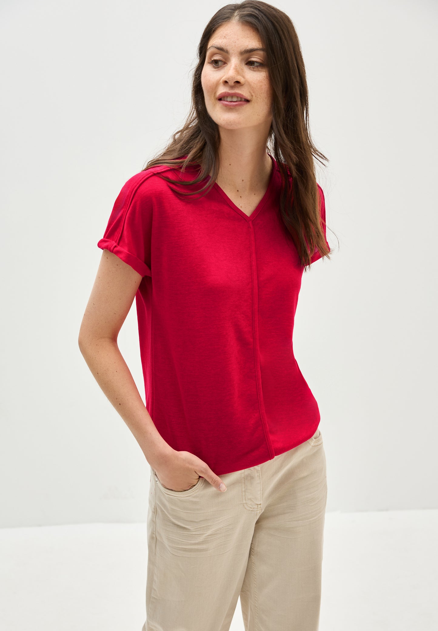 T-Shirt mit Deko-Nähten