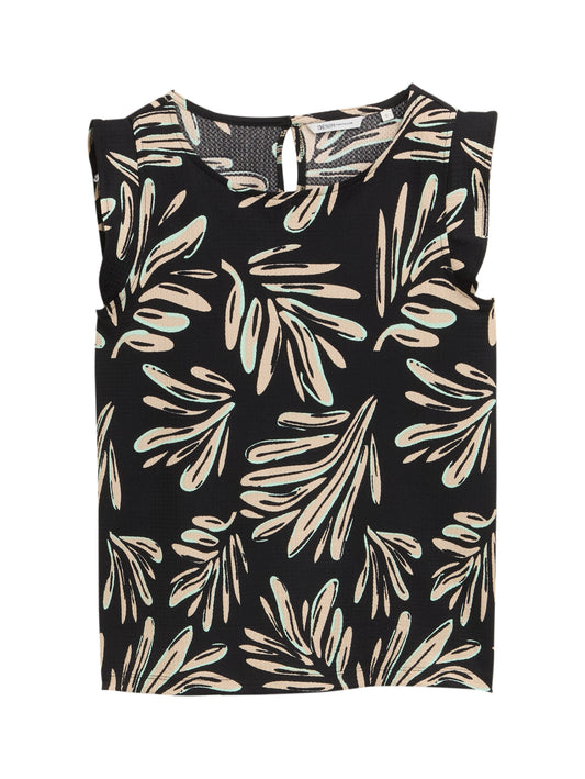 Loose Fit Top mit Volantärmeln