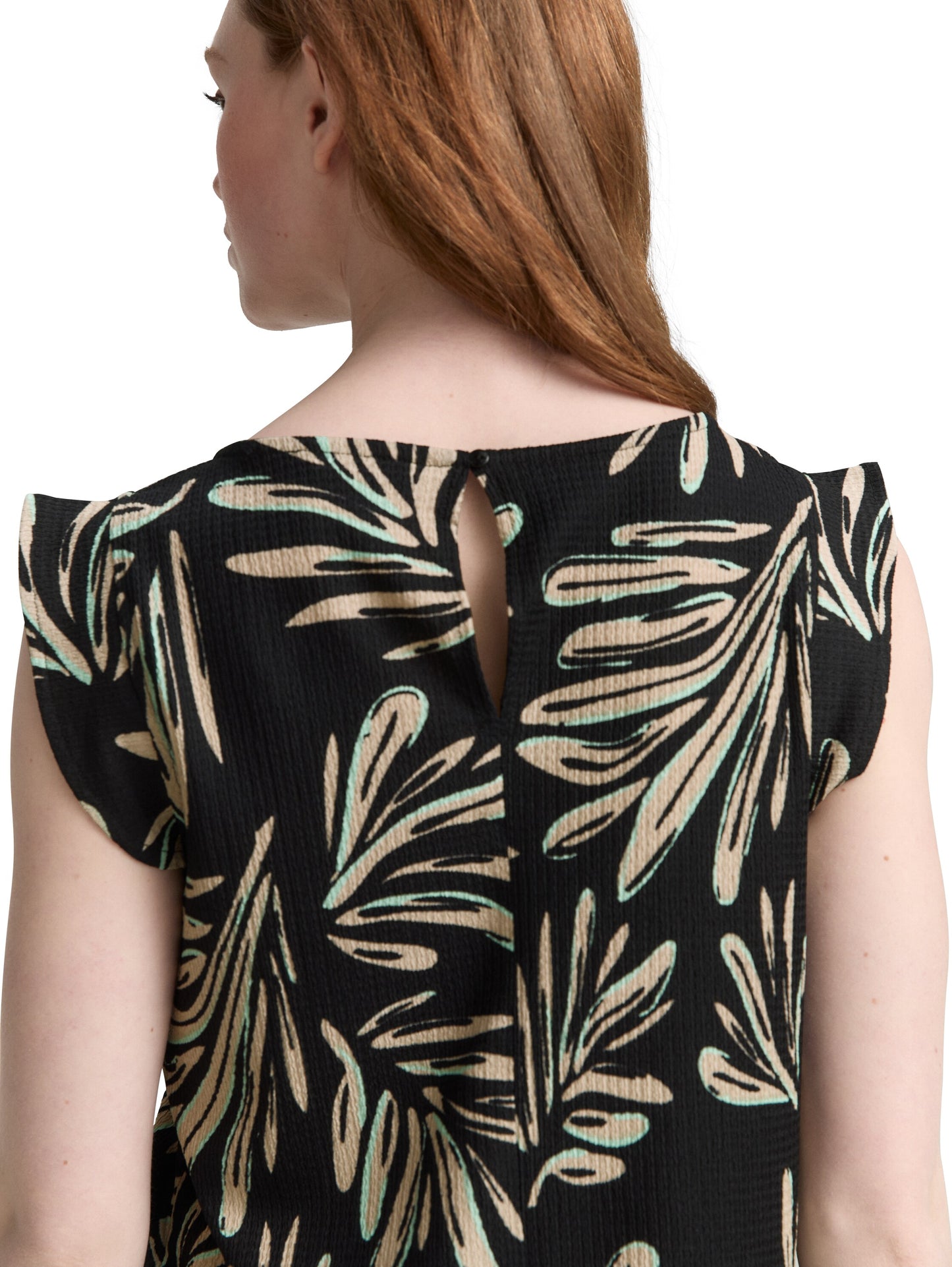 Loose Fit Top mit Volantärmeln