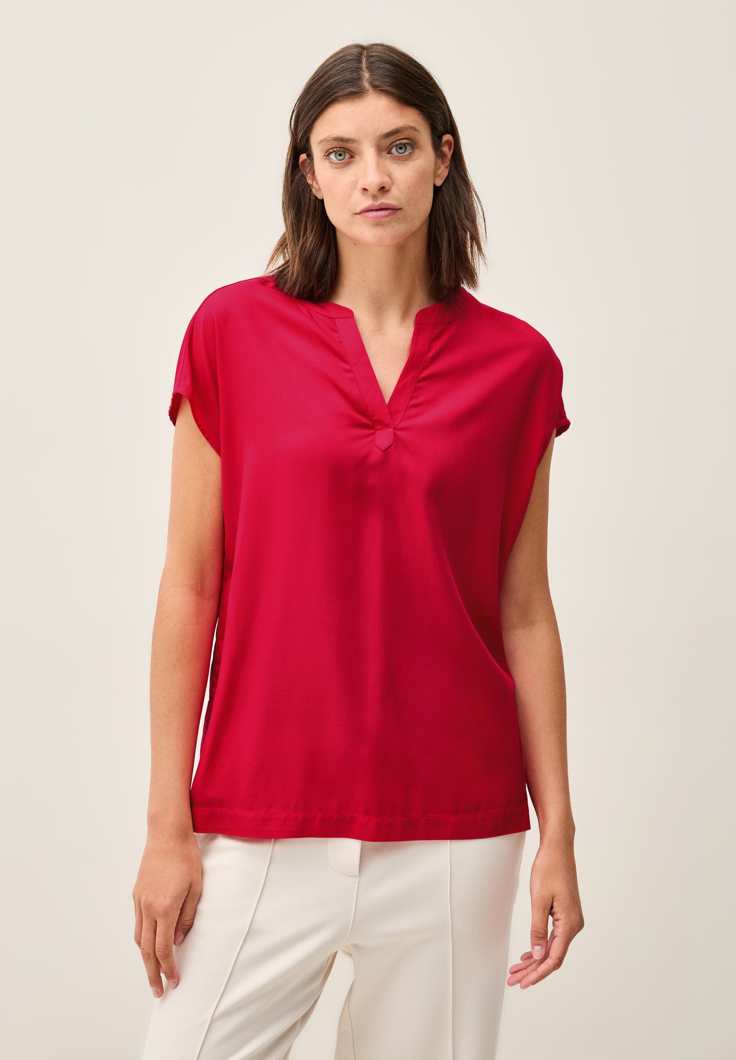 Blusenshirt in Unifarbe