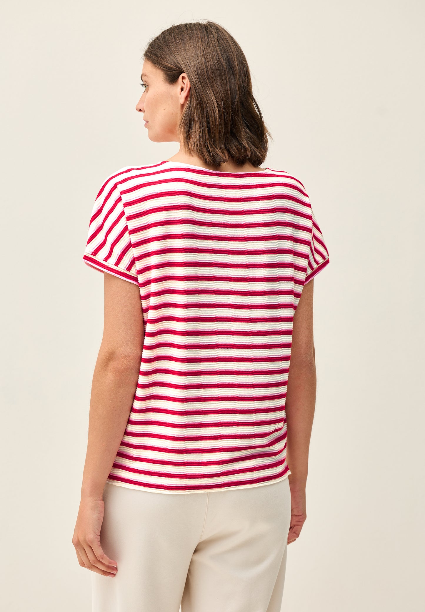 Gestreiftes Strukturshirt