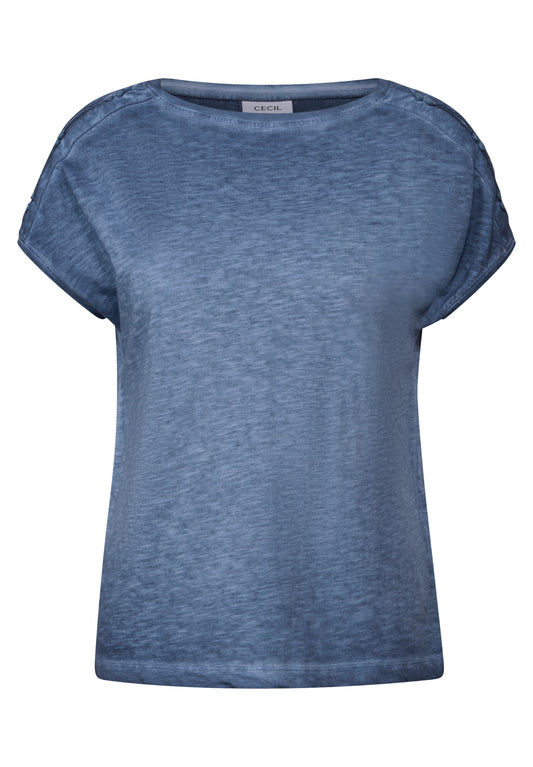 T-Shirt mit Knopfdetail