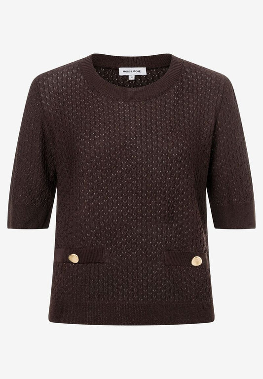 Struktur-Pullover  braun