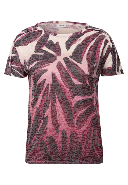 Ausbrenner-Shirt mit Muster