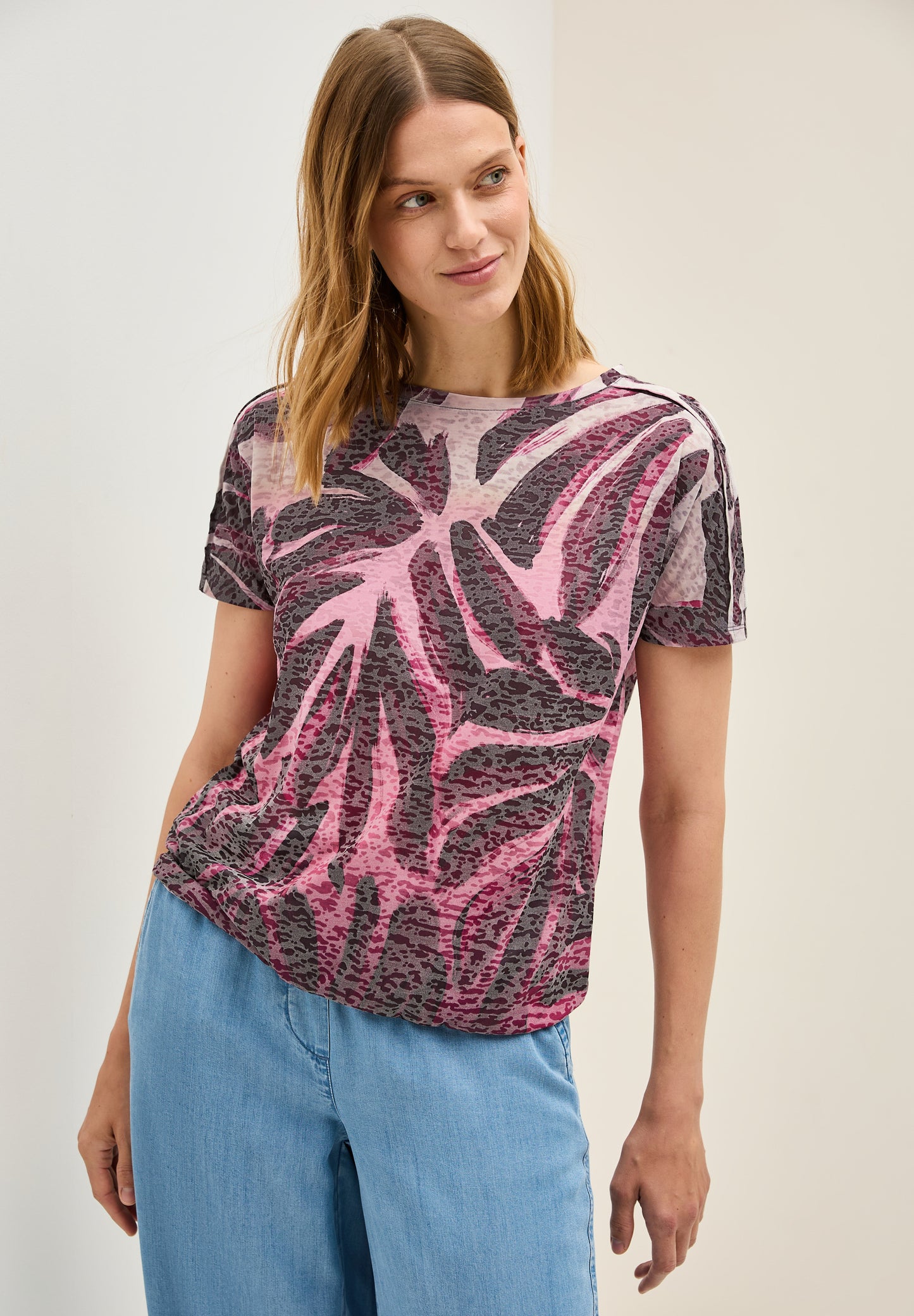 Ausbrenner-Shirt mit Muster