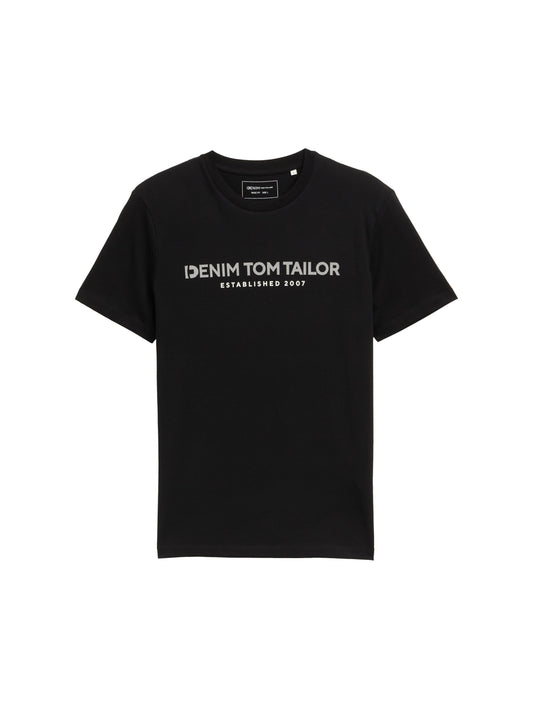 Basic T-Shirt mit Logo-Print