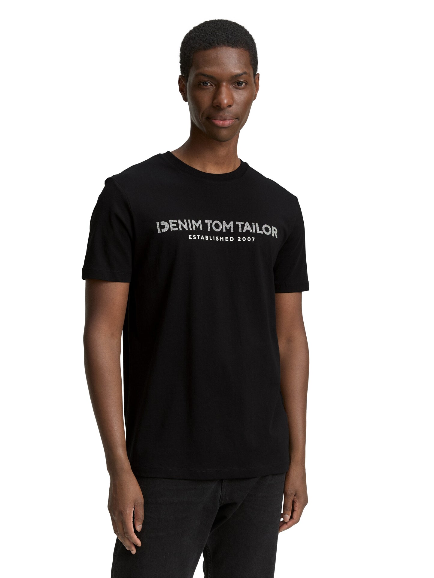 Basic T-Shirt mit Logo-Print