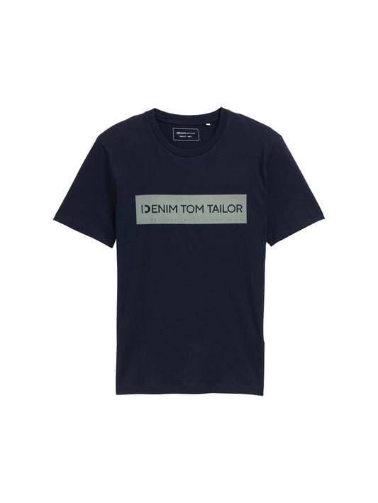 Basic T-Shirt mit Logo-Print