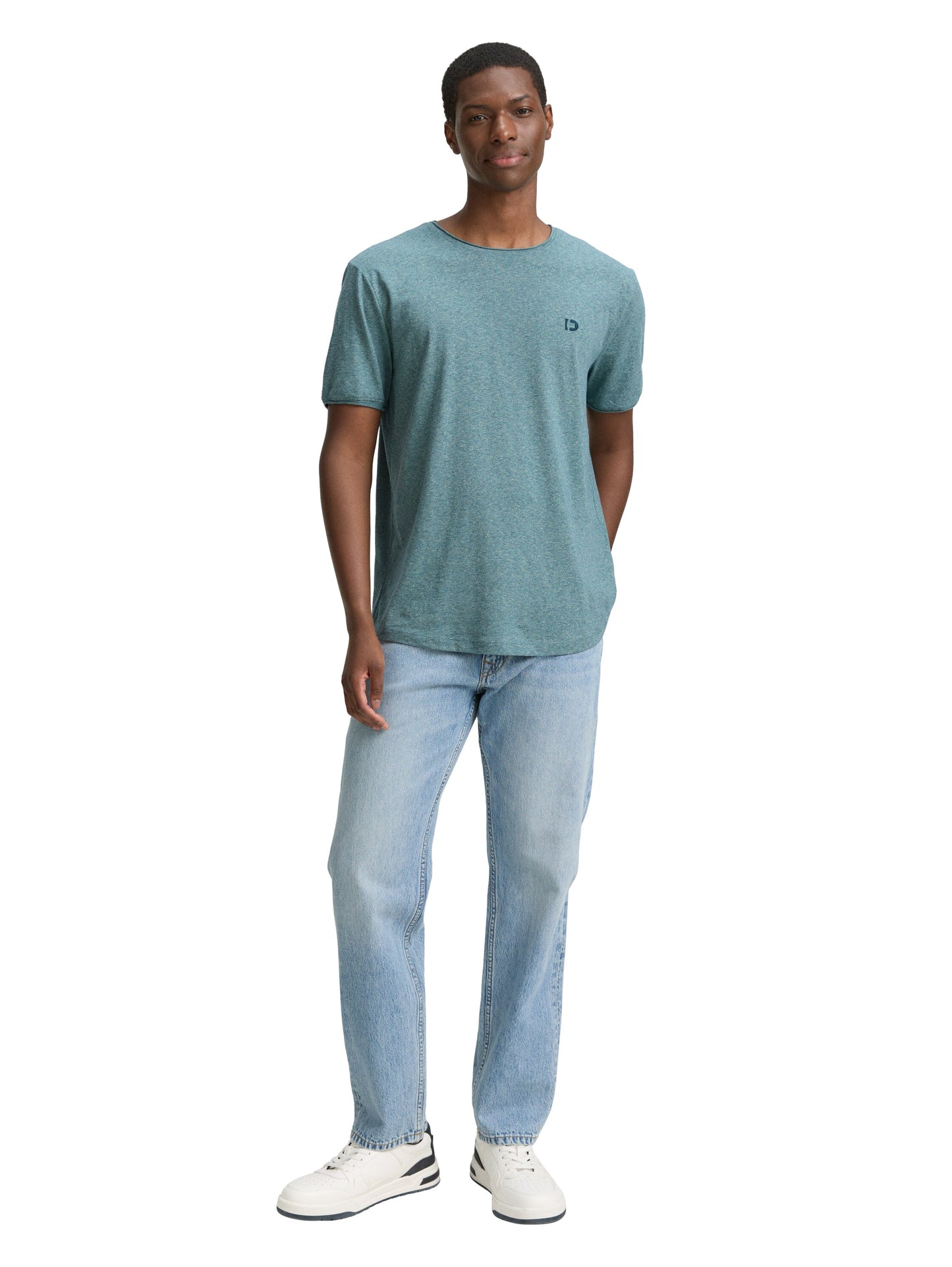 T-Shirt in Melange Optik