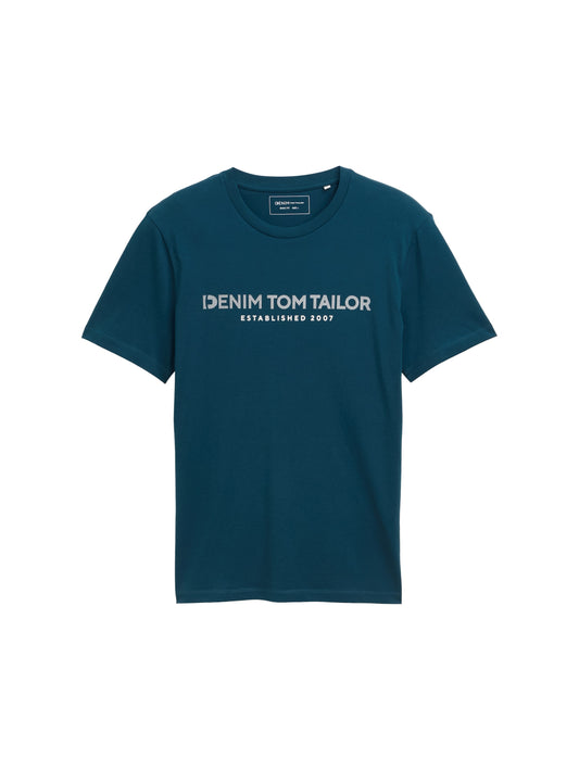 Basic T-Shirt mit Logo-Print