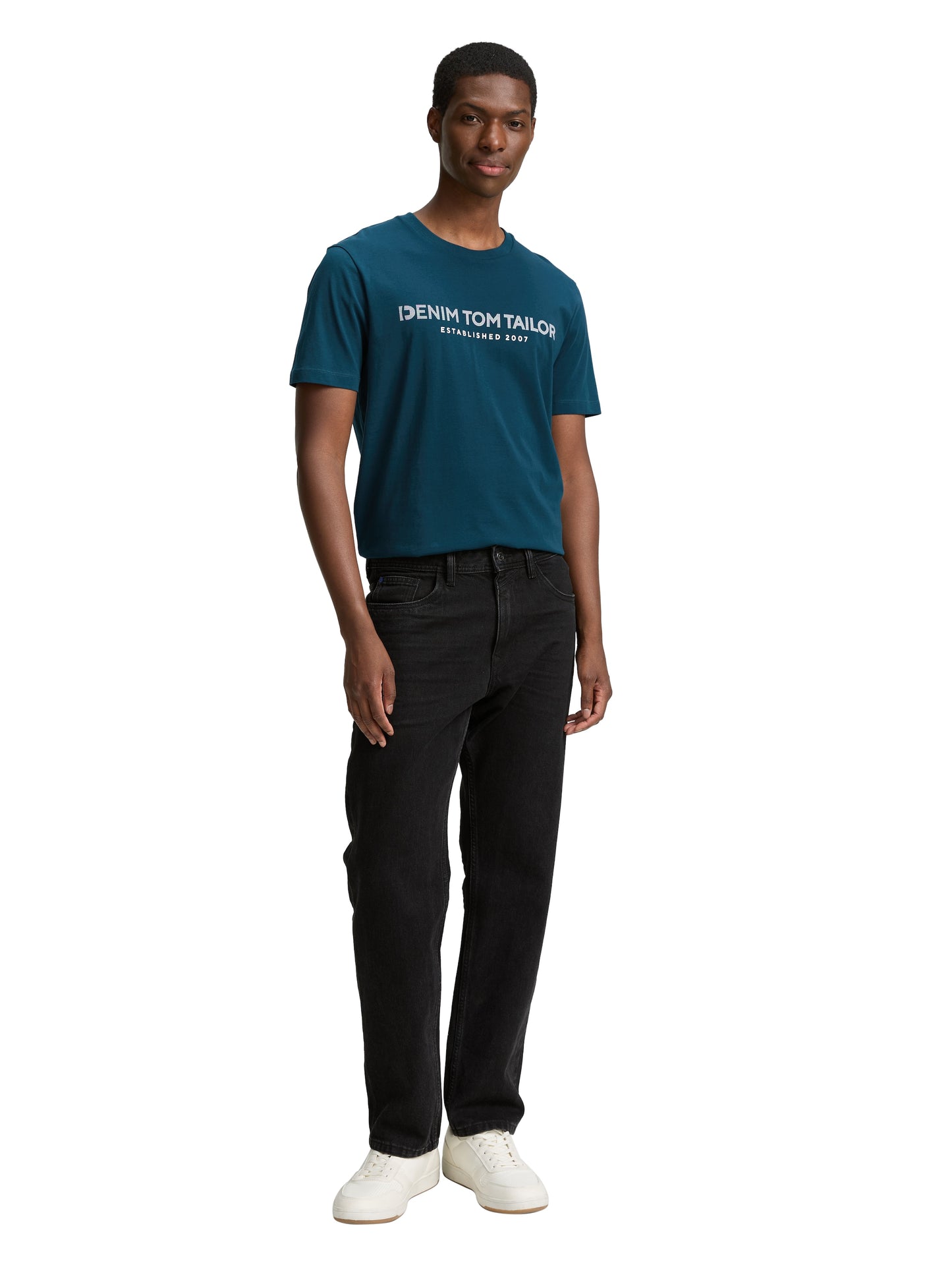 Basic T-Shirt mit Logo-Print