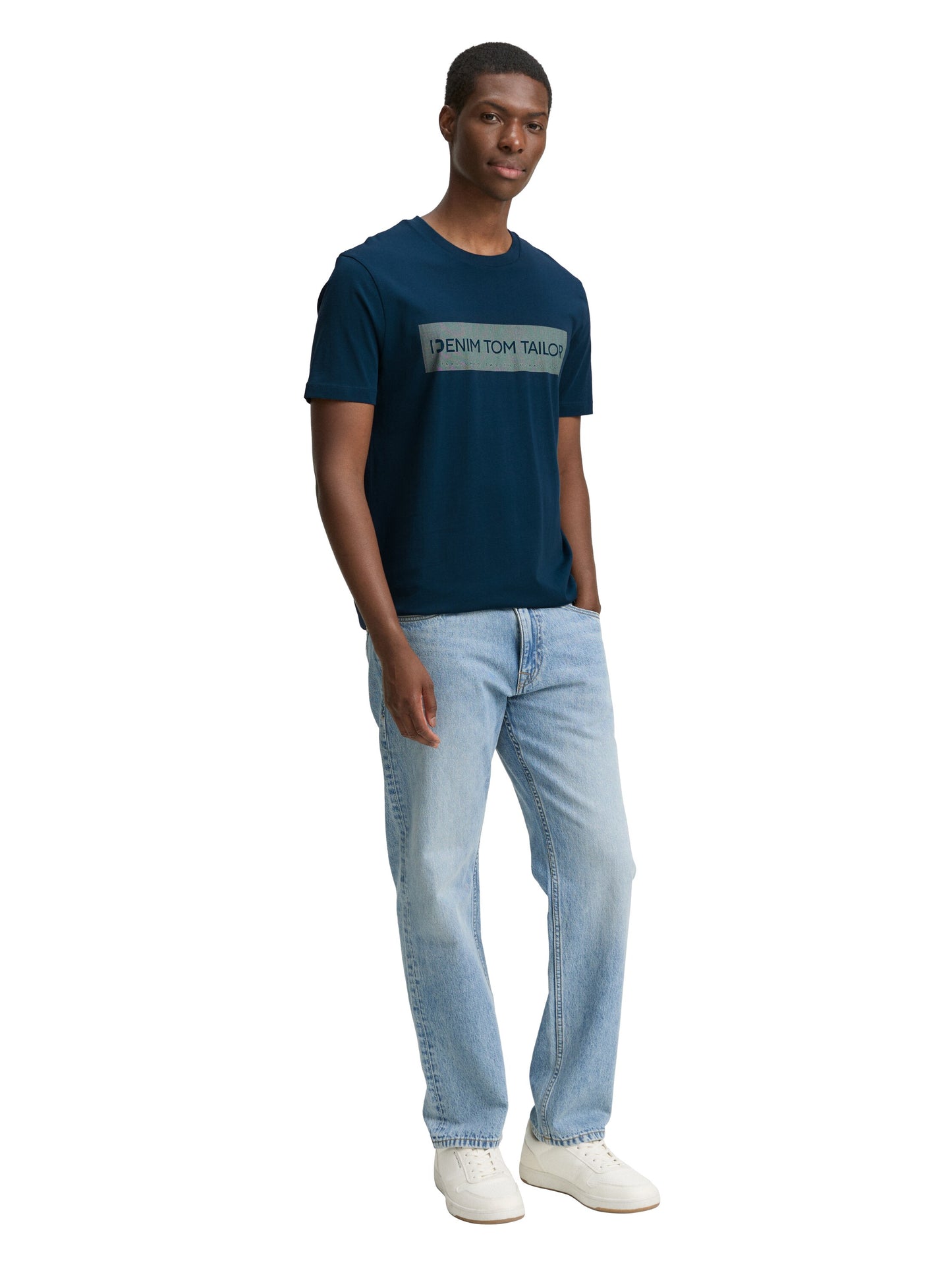 Basic T-Shirt mit Logo-Print