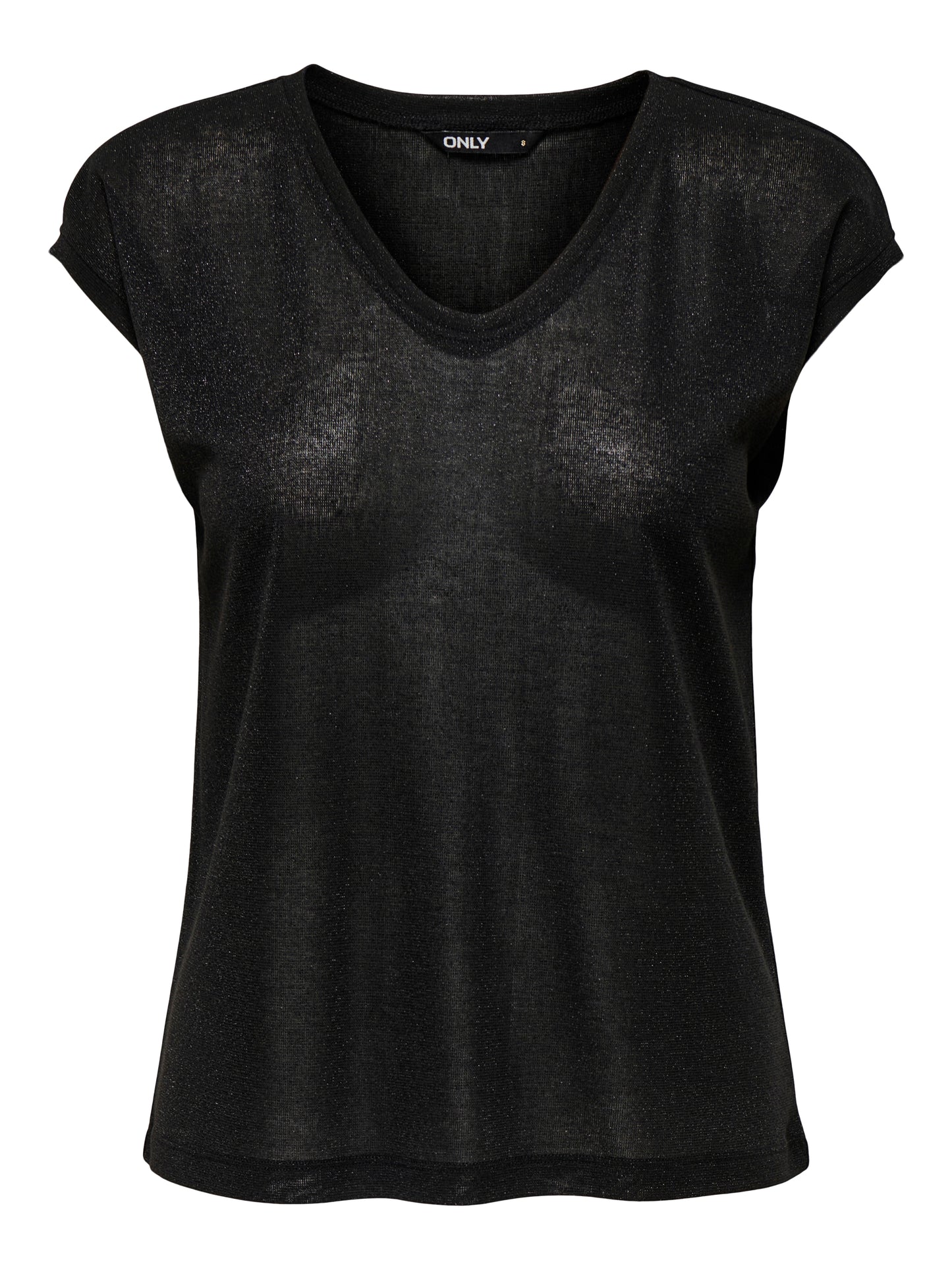 ONLSILVERY S/S V NECK LUREX TOP JRS NOOS