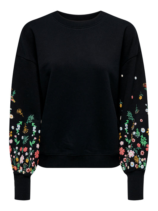 ONLBROOKE L/S O-NECK FLOWER SWT NOOS