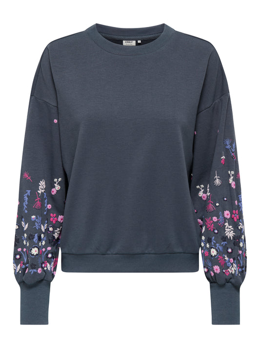 ONLBROOKE L/S O-NECK FLOWER SWT NOOS