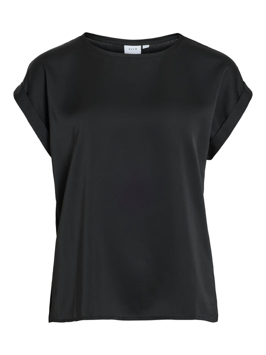 VIELLETTE S/S SATIN TOP - NOOS