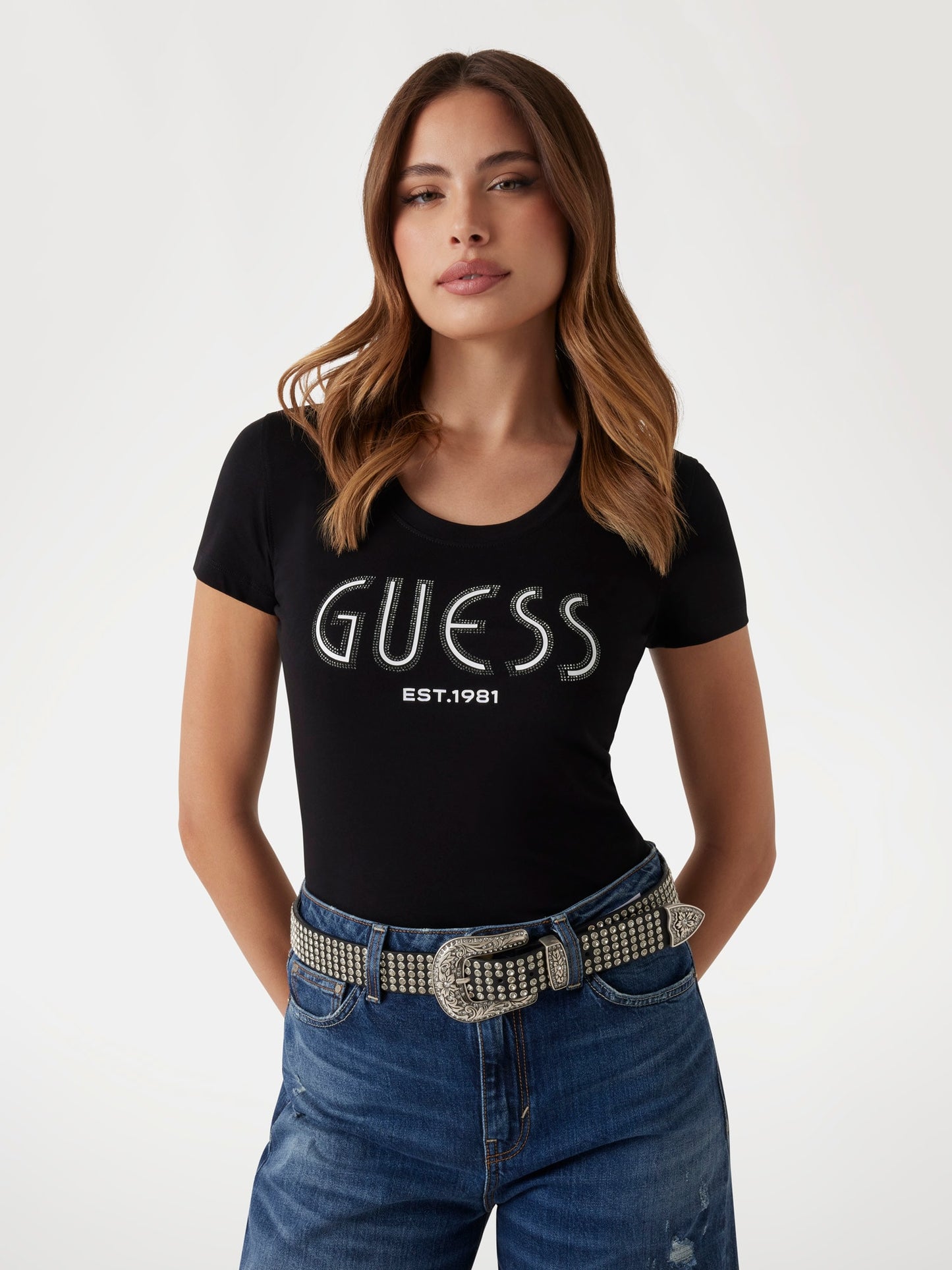 CN SS GUESS LOGO TEE