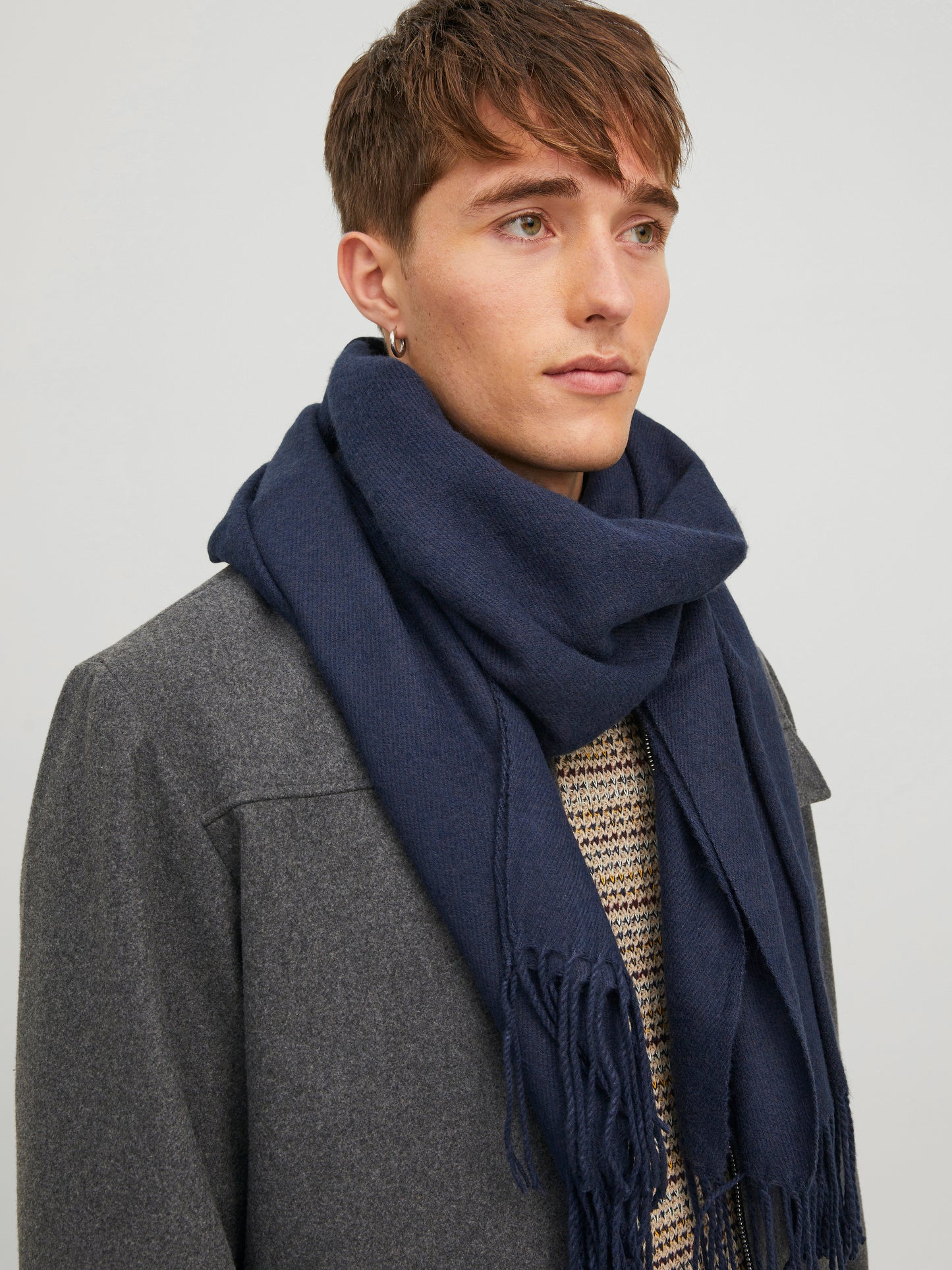 JACSOLID WOVEN SCARF NOOS