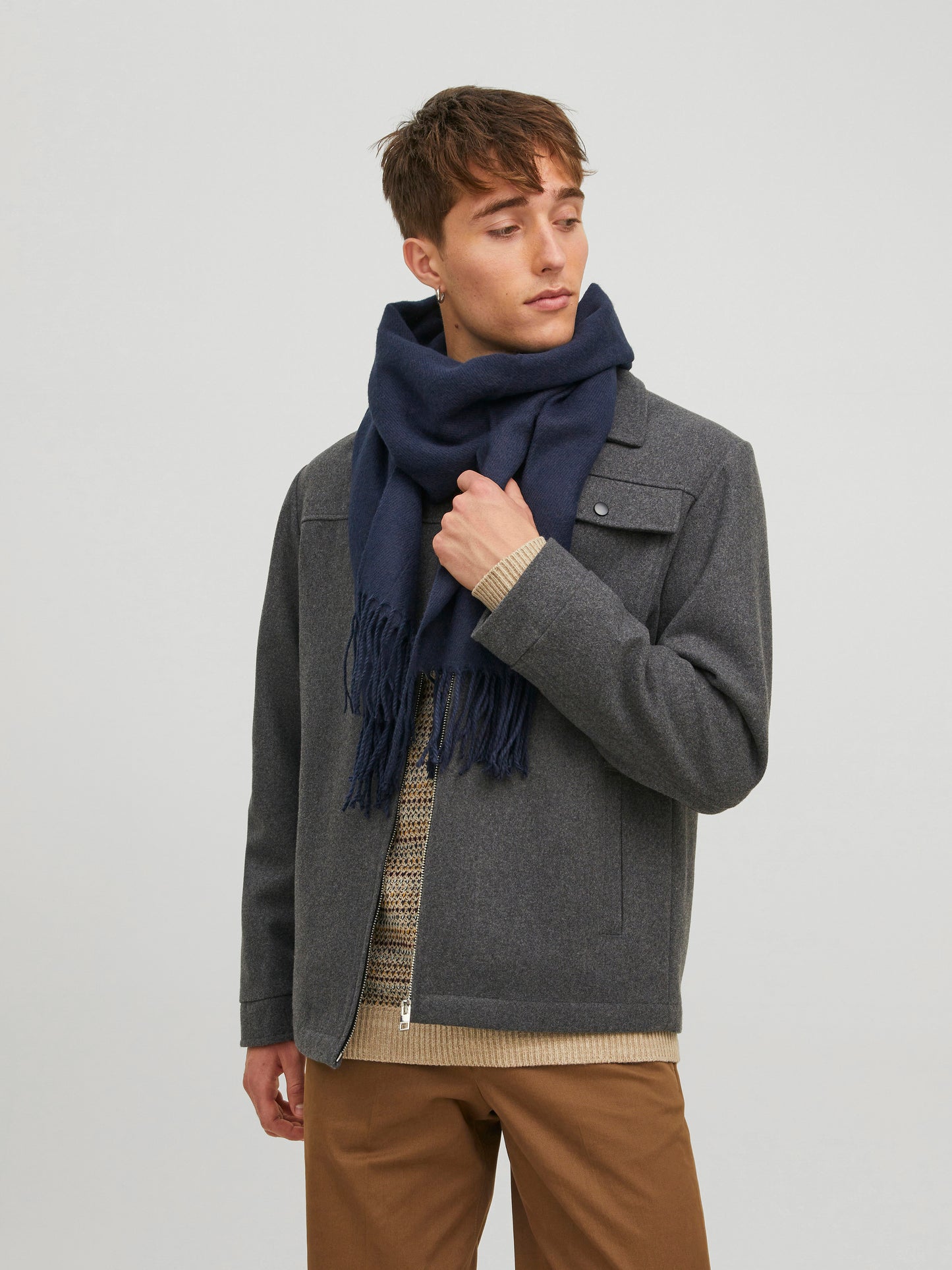 JACSOLID WOVEN SCARF NOOS