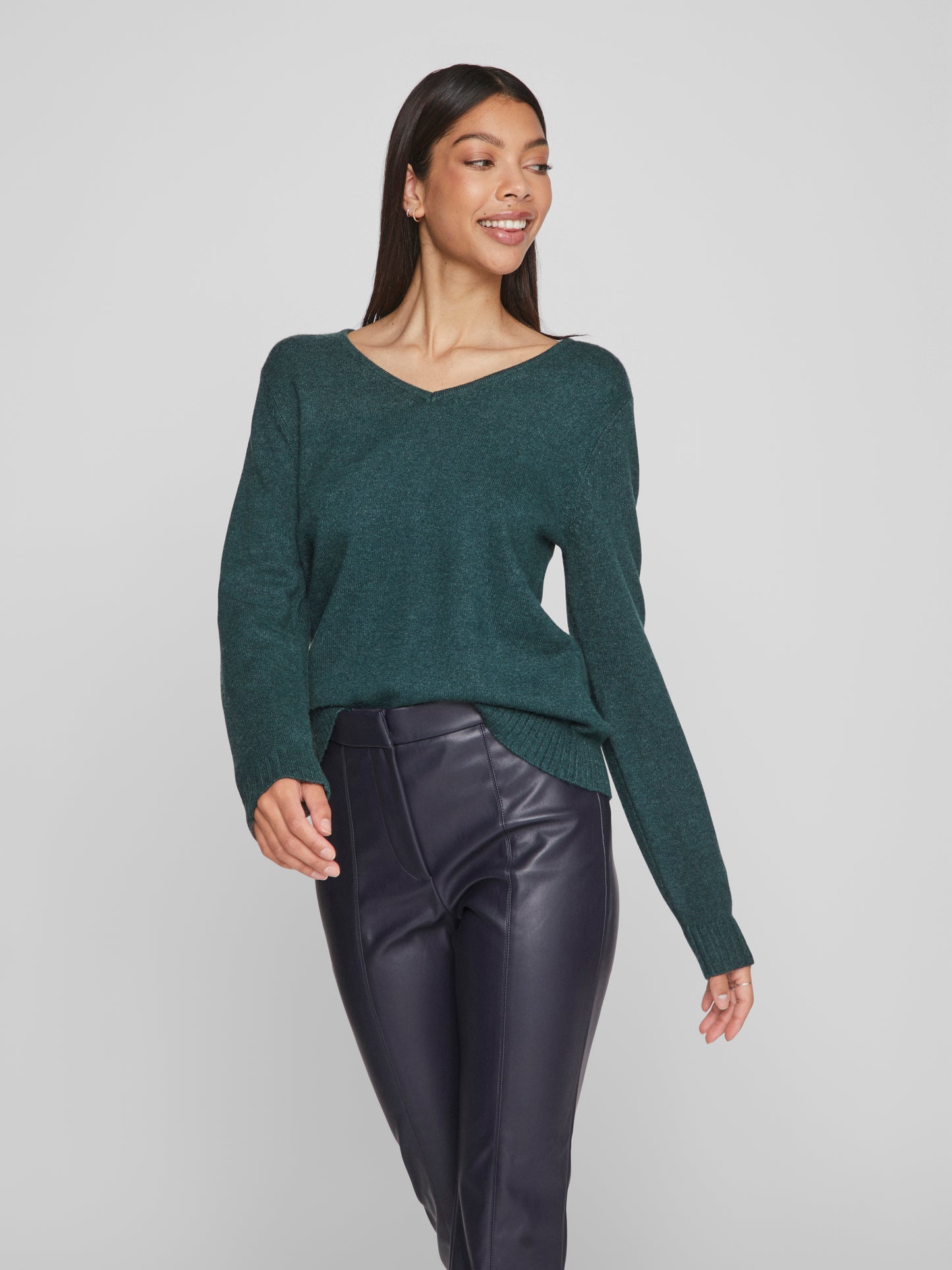 VIRIL V-NECK L/S  KNIT TOP - NOOS