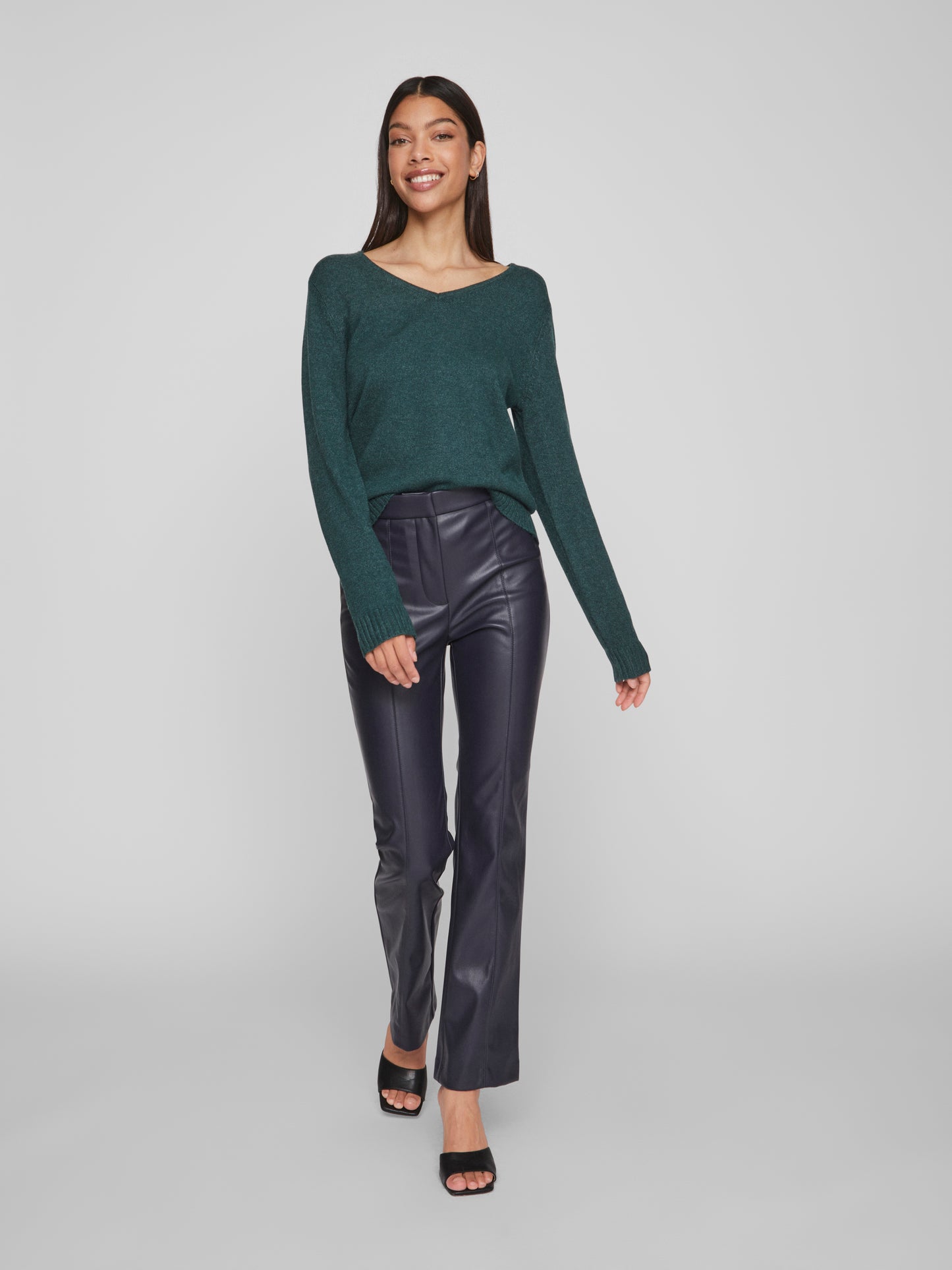 VIRIL V-NECK L/S  KNIT TOP - NOOS