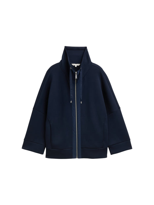 Boxy Fit Scuba Sweatjacke