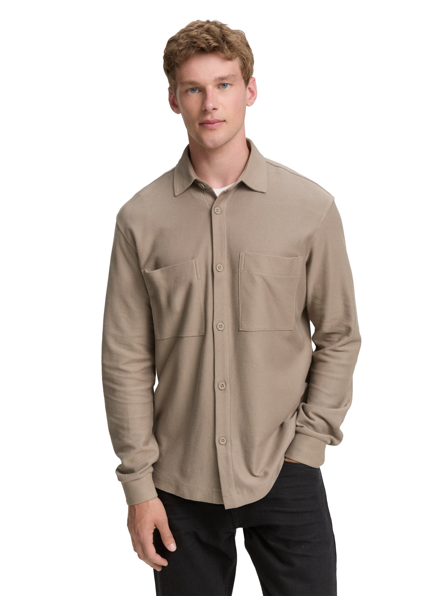 Relaxed Fit Twill Hemd aus Baumwolle