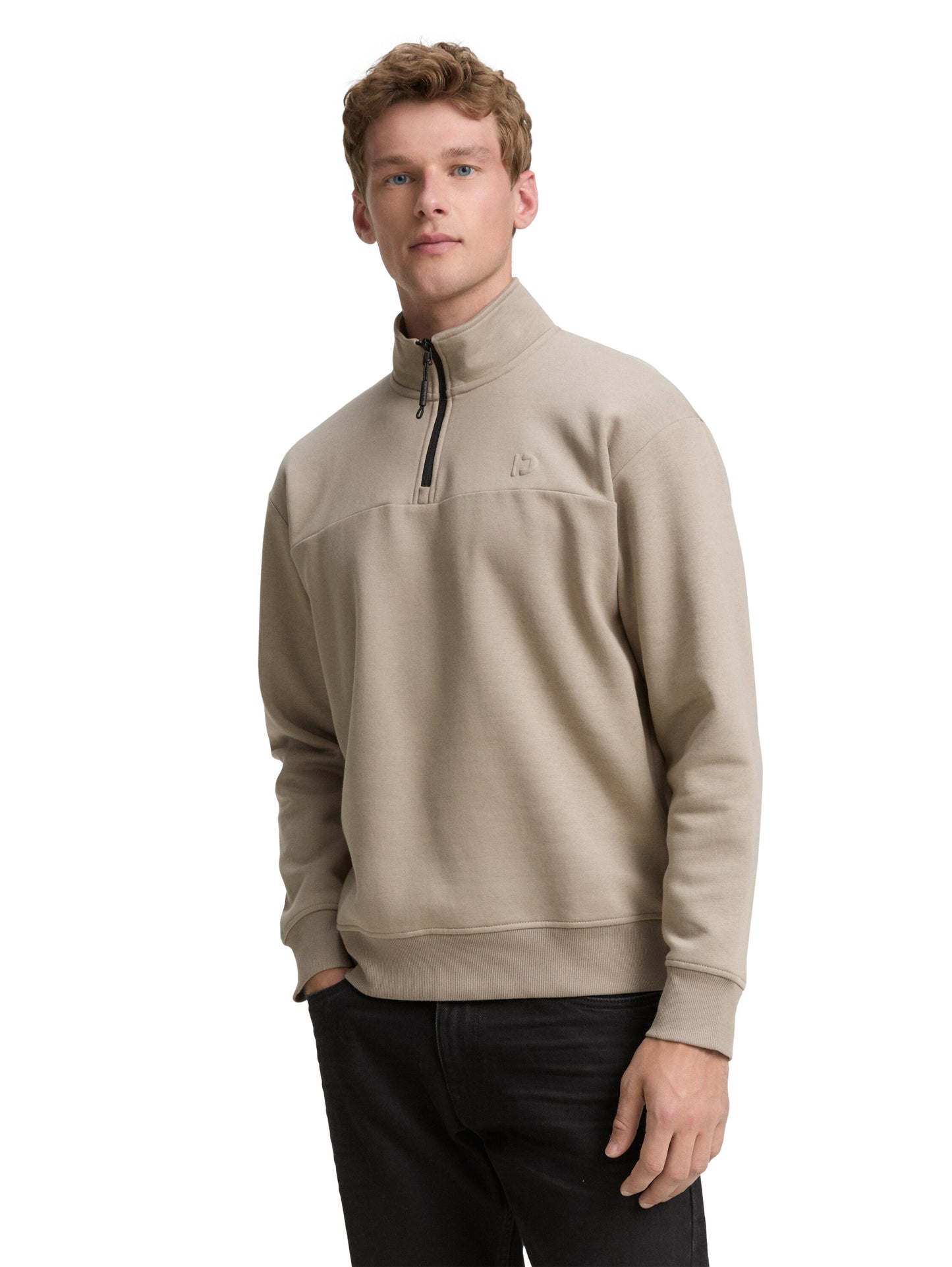 Troyer Sweatshirt mit Logo-Print