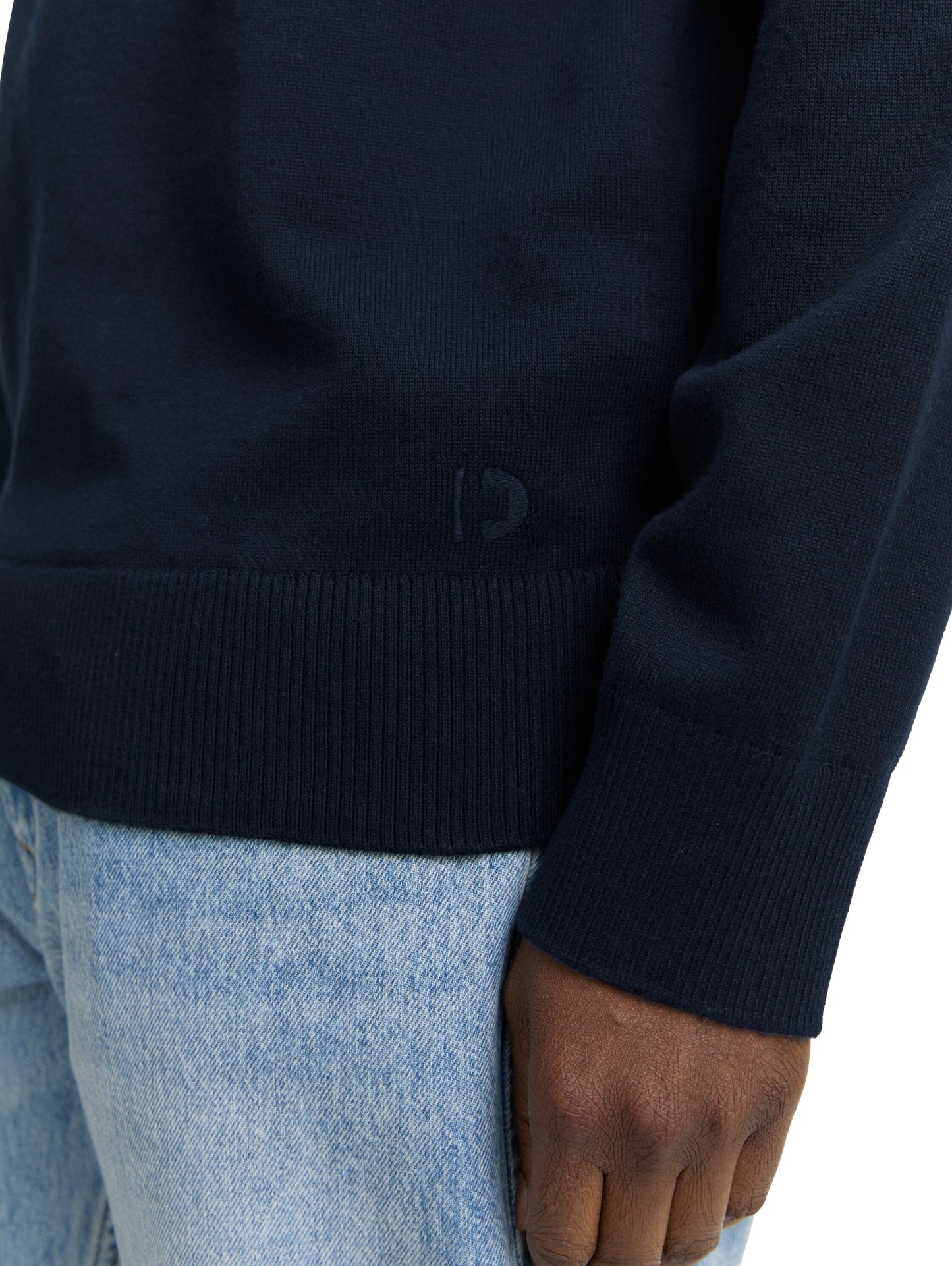Basic Strickpullover aus Baumwolle