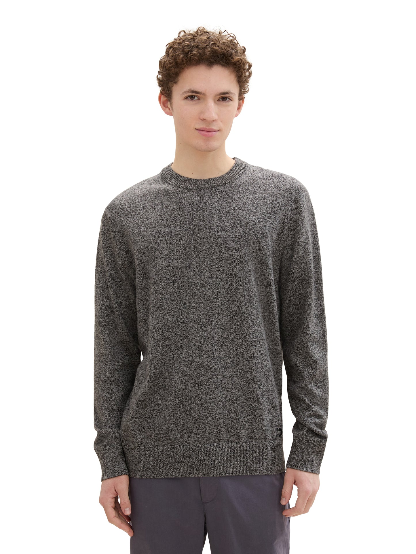Basic Strickpullover aus Baumwolle
