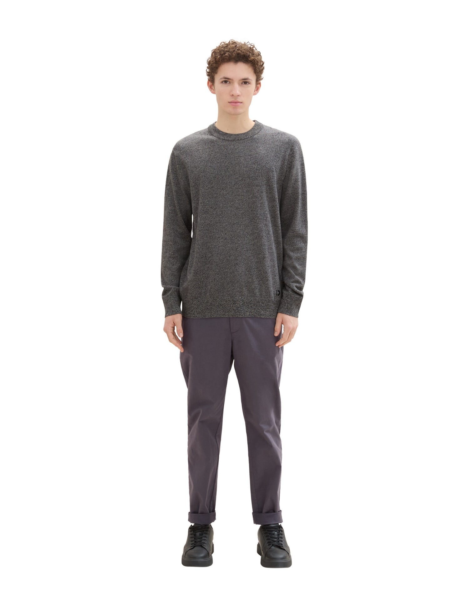 Basic Strickpullover aus Baumwolle