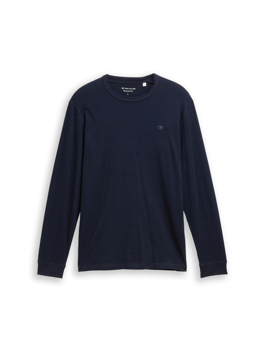 Basic Langarmshirt aus Baumwolle