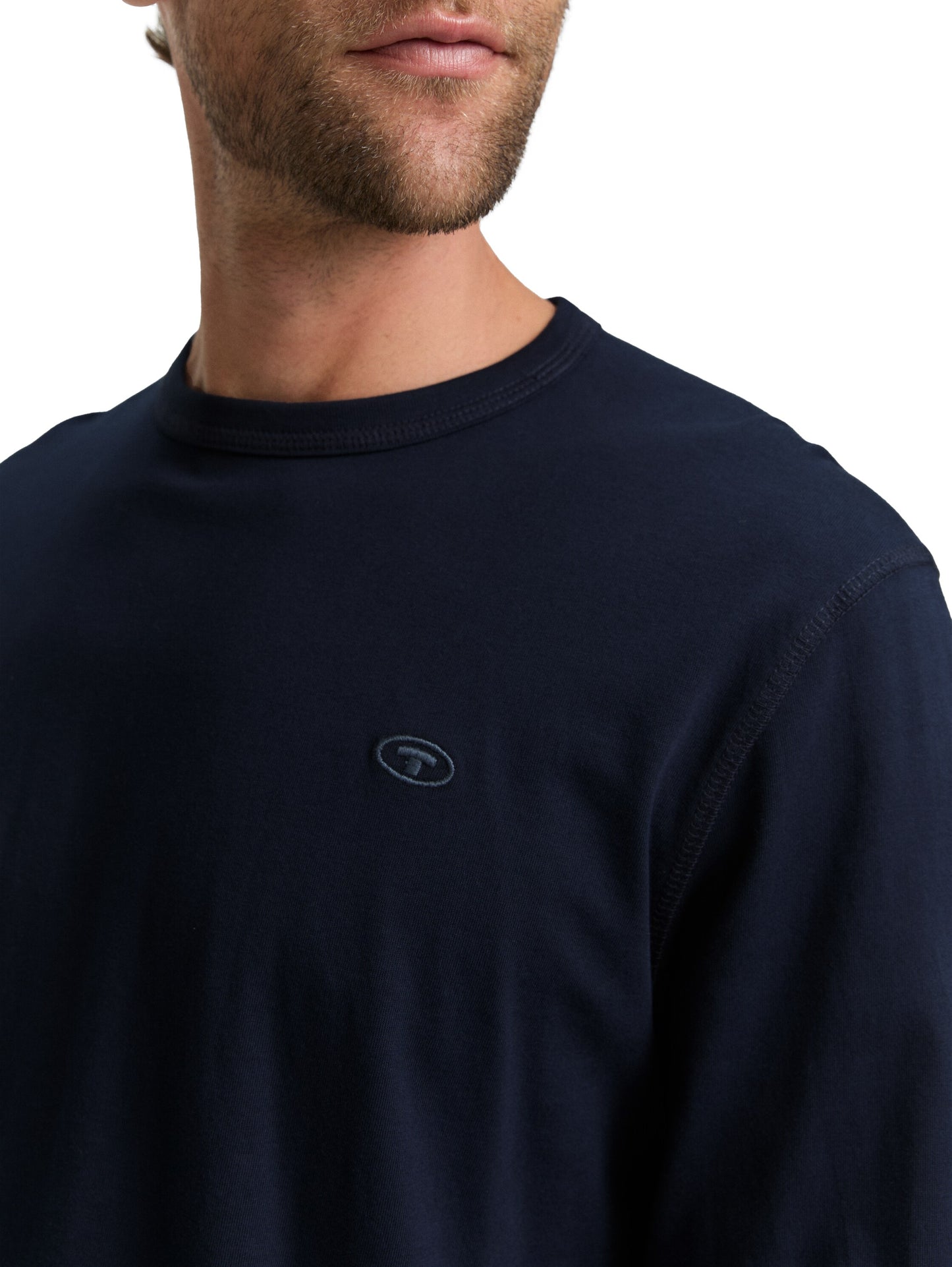 Basic Langarmshirt aus Baumwolle